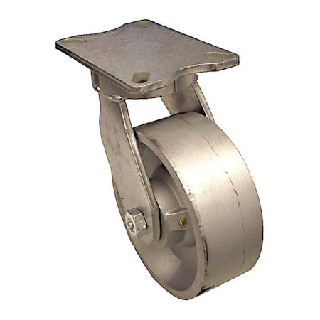 Plate Caster, 5400 lb. Load, Black Wheel