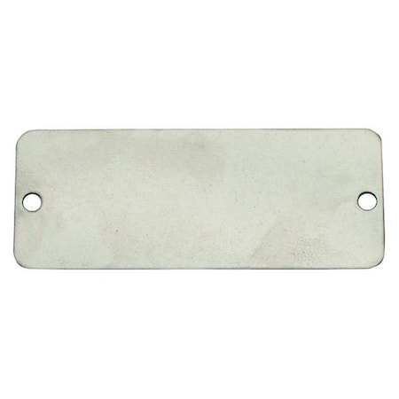 Blank Tag, Aluminum, 1 in H x 3 in W, Silver, Rectangle, 100 PK