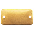 Blank Tag, Brass, 1 in H x 3 in W, Yellow, Rectangle, 100 PK