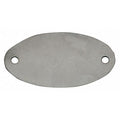 Blank Tag, Stainless Steel, 1 in H x 1 7/8 in W, 1 in Dia., Silver, Oval, 100 PK