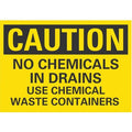 Caution Sign, 7 in H, 10 in W, Non-PVC Polymer, Vertical Rectangle, English, LCU3-0422-ED_10x7