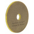 Scrubbing Pad, Yellow, Size 11", PK5