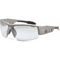 DAGR, Safety Glasses, Uncoated, Indoor/Outdoor Lens, Gray Frame, Half-Frame