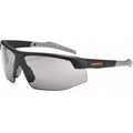 SKOLL, Safety Glasses, Anti-Fog, Smoke Lens, Matte Black Frame, Half-Frame