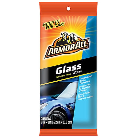 Auto Glass Cleaner, Wipe On, 22 oz., White