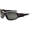 LOKI, Safety Glasses, Uncoated, Smoke Lens, Black Frame, Full-Frame
