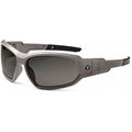 LOKI, Safety Glasses, Anti-Fog, Smoke Lens, Matte Gray Frame, Full-Frame