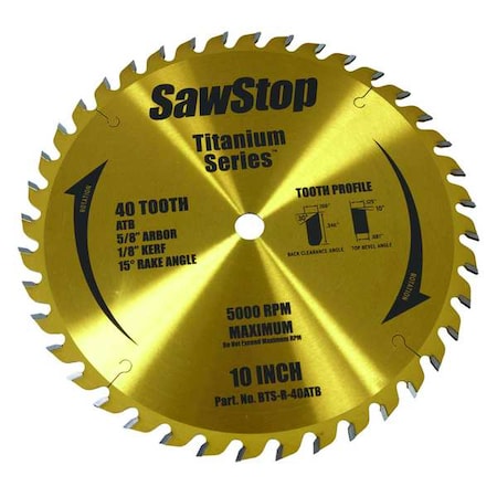 CircularSawBlade, Carbide, Dia:10"