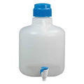 Carboy, 10 L Capacity - mL, 2.6 gal Capacity - oz, Screw On/Spigot Closure, polypropylene, White