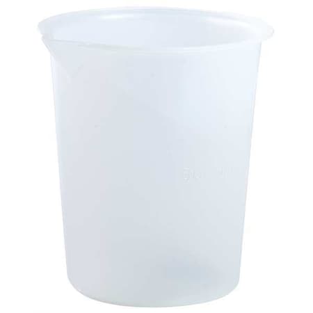 Beaker, Polypropylene, Low Form, 600 mL / 20.28 fl oz Capacity, Not Rated Not Applicable, 4 PK
