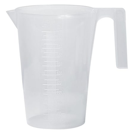 Pitcher, Polypropylene, Tall Form with Handle, 1 L / 33.81 fl oz Capacity, Not Rated Not Applicable