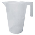 Pitcher, Polypropylene, Tall Form with Handle, 3 L / 0.7 gal Capacity, Not Rated Not Applicable