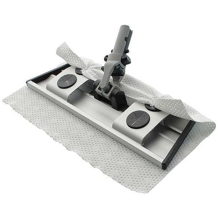 11-1/64" Flat Mop Frame, Silver, Black