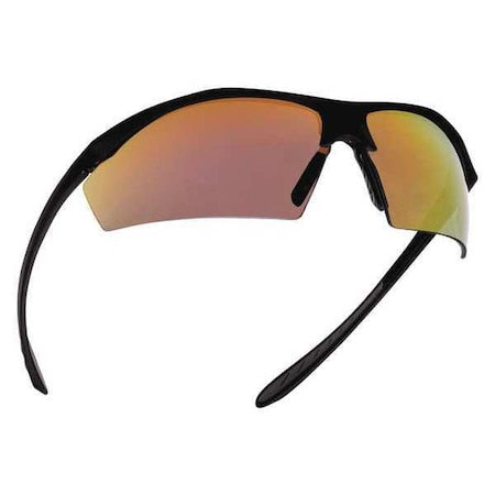 Sentinel, Safety Glasses, Anti-Scratch, Red Mirror Lens, Black Frame, Half-Frame