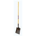 Square Point Shovel, 16 ga Not Applicable Blade, Steel Blade, Standard Step, 47 in L Yellow