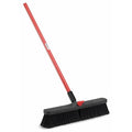 18 in Sweep Face Smooth Surface Push Broom, 3 in Bristle, 60 in L Red Handle