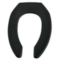 Toilet Seat Without Cover, Self-Sustaining Check Hinge, Elongated, Black