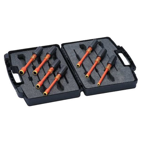 Nut Driver Set, 7 Pieces, SAE, Solid, Ins