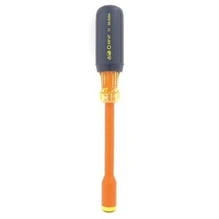 Nut Driver, 3/8 in., Solid, Ins, 5 in.