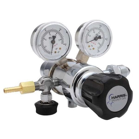 Specialty Gas Regulator, Carbon Dioxide, Two Stage, 0.965""-14 Inlet, 1/4 in Outlet, 0 to 250 psi