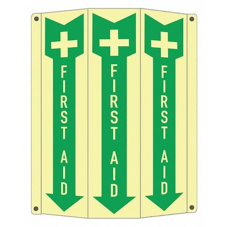 First Aid, 10 in x 8 1/4 in, Tri-Bend, Aluminum, LCTB-0019-GA_2.67x12