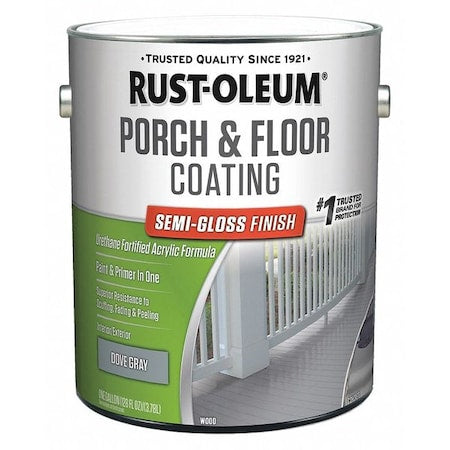 1 gal Floor Coating, Semi-Gloss Finish, Dove Gray, Water Base