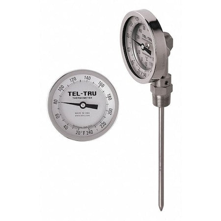 Analog Dial Thermometer,Stem 18"" L