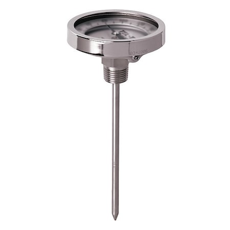 Analog Dial Thermometer,Stem 9"" L