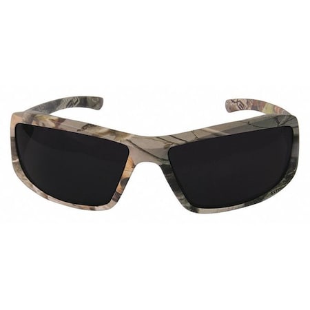 Brazeau, Safety Glasses, Anti-Scratch, Gray Lens, Camo Frame, Full-Frame, Polarized