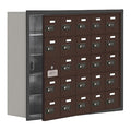 Cell Phone Locker, 35 3/4 in W, 8 3/4 in D, 29 3/4 in H, (5) Tier, (5) Wide, Bronze