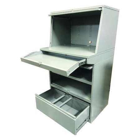 Computer Enclosure, 35" Overall W., Steel