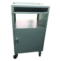 Mobile Computer Cabinet, Gray, PC, Steel