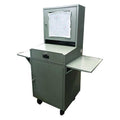 Mobile Computer Cabinet, Light Gry, PC, Stl