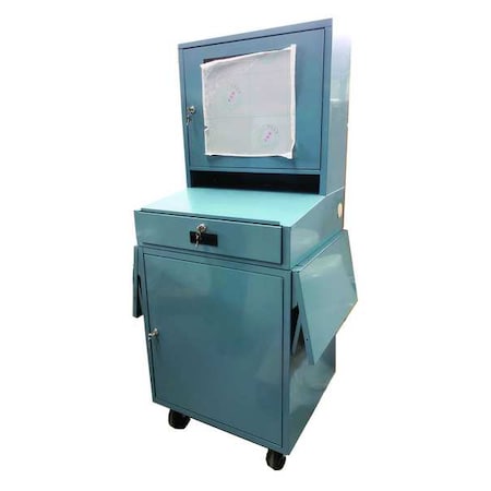 Mobile Computer Cabinet, Blue