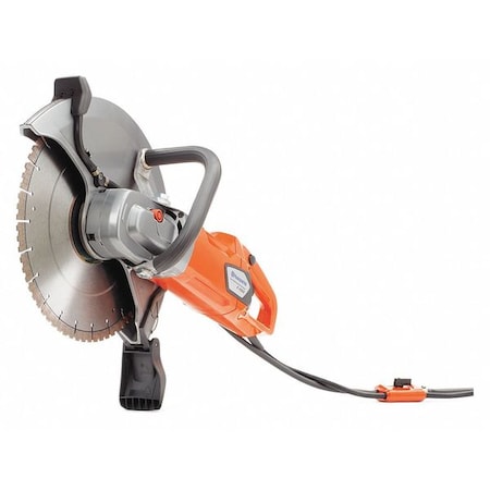 14" Concrete Power Cutter/Saw, 5" Cut Depth, Wet/Dry, 2.4hp Electric