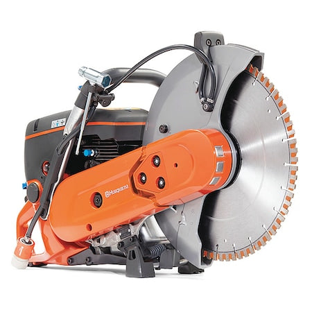 14" Concrete Power Cutter/Saw, 5" Cut Depth, Wet/Dry, 5.0hp 2-Cycle