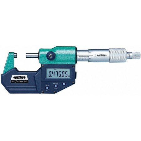 Electronic Outside Micrometer,4 to 5""/100 to 125mm Range,0.00005""/0.001mm