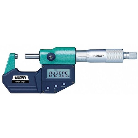 Electronic Outside Micrometer, 0 to 1" Range, 0.0005"