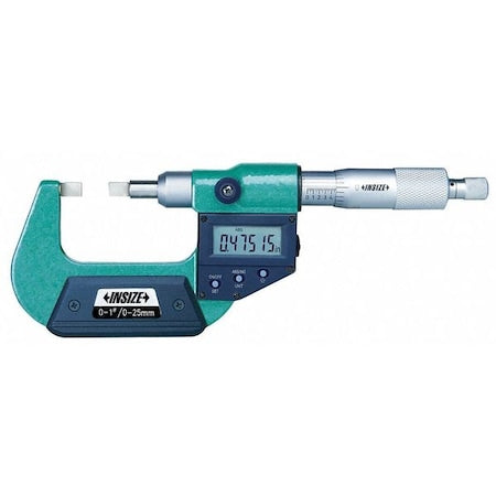 Electronic Blade Micrometer,Flat Anvil