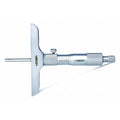 Depth Micrometer, 4" L Base, Flat Anvil