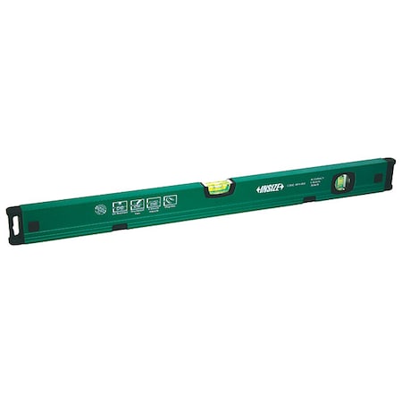 Level, Glass, 2" W, 24" L, Aluminum