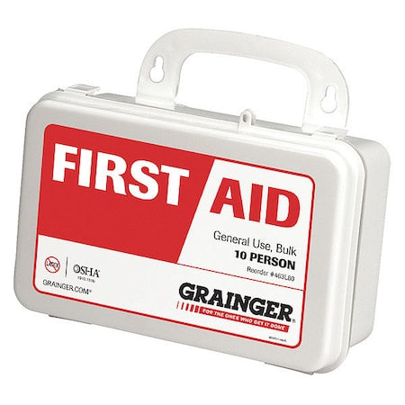 First Aid Kit and Housing, Plastic 50 Components, 10 People Served