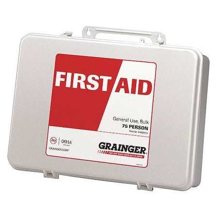 First Aid Kit and Housing, Plastic 200 Components, 75 People Served