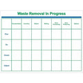 Waste Removal Board, Plastic, 36 in, 48 in, No Frame Frame, White, Gloss