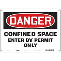 Safety Sign, 10 in Height, 14 in Width, Fiberglass, Horizontal Rectangle, English, 465K35