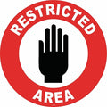 Anti-Slip Floor Sign, 17 in H, 17 in W, Vinyl, Circle, English, FS-17-320