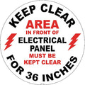 Floor Sign, 17 in H, 17 in W, Vinyl, Circle, English, FS-17-104
