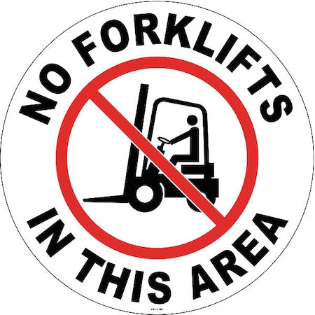 Anti-Slip Floor Sign, 17 in H, 17 in W, Vinyl, Circle, English, FS-17-108