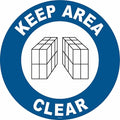 Anti-Slip Floor Sign, 17 in H, 17 in W, Vinyl, Circle, English, FS-17-113