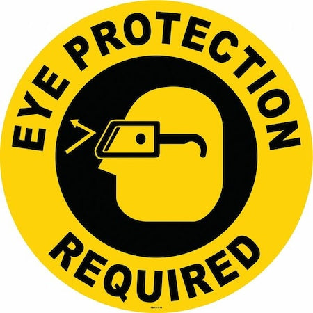 Anti-Slip Floor Sign, 17 in H, 17 in W, Vinyl, Circle, English, FS-17-114